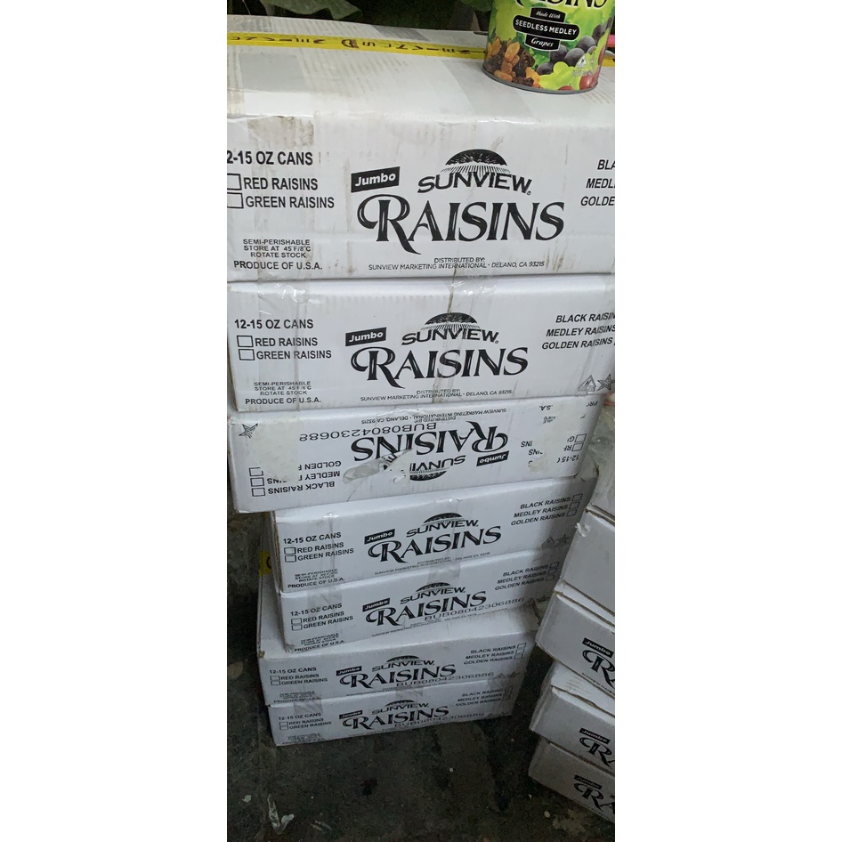 Nho Khô Mỹ SUNVIEW RAISINS hũ 425g loại hỗn hợp