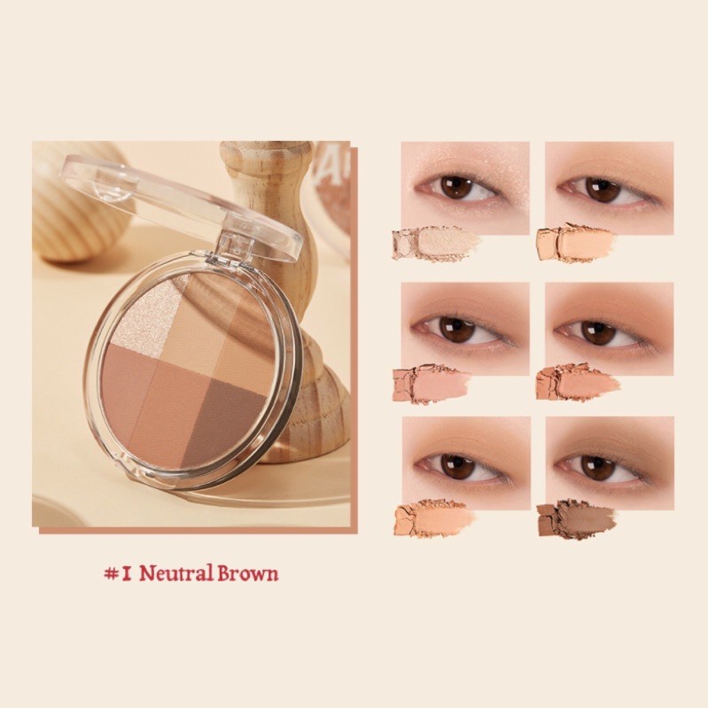 Bảng Phấn Mắt 6 Ô Too Cool For School By Rodin Blending Eyes