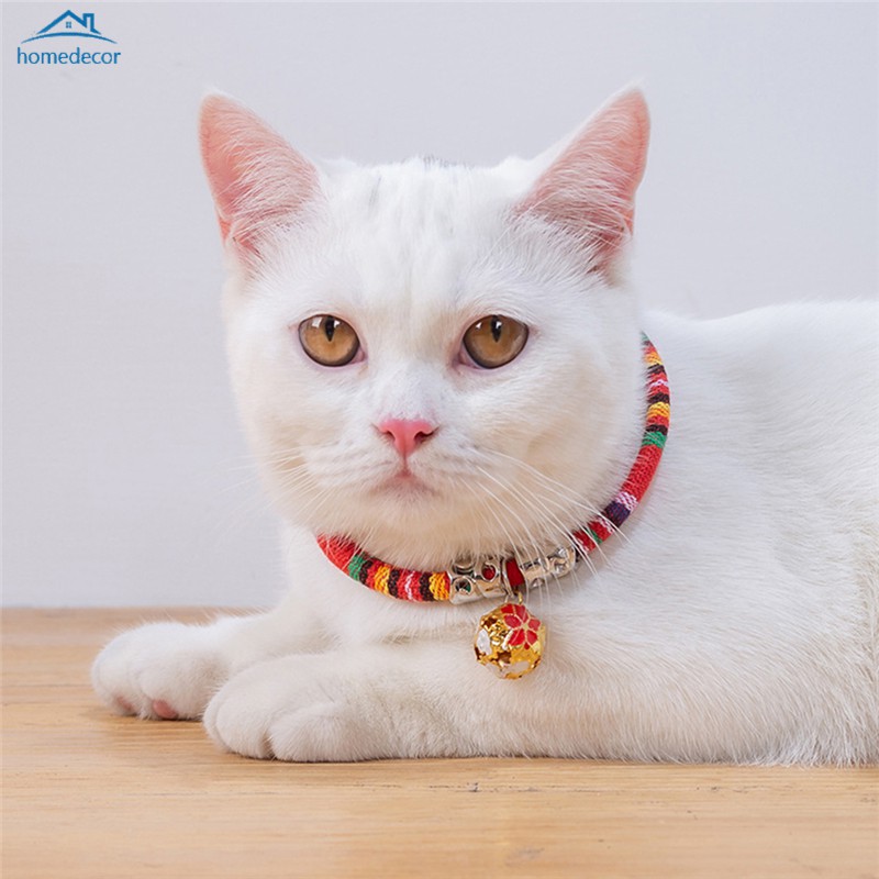 HD Adjustable Bohemian Pet Collar Ethnic-Style Cat Neck Ring Pet Cat Accessories With Bell