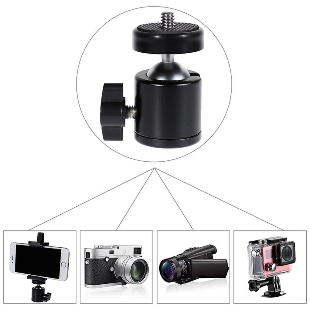 Phụ kiện tripod - Ball Head cho Tripod - Củ đầu cho chân máy cho máy ảnh, chân hotshoe