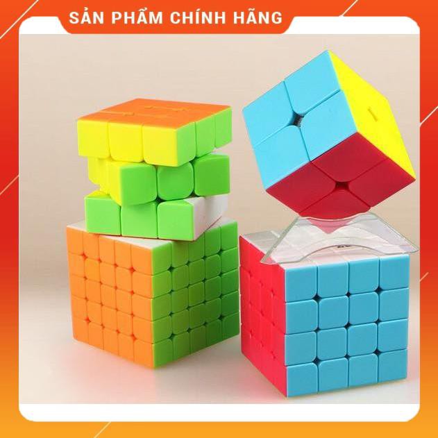 Bộ Combo Rubik QiYi Gift Box #2 stickerless - Bộ rubik 2x2 - 5x5 không viền