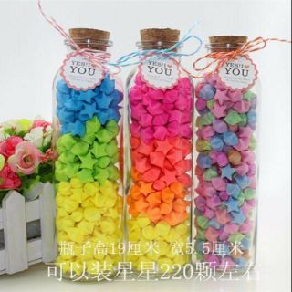 Lọ thuỷ tinh và sao gấp sẵn