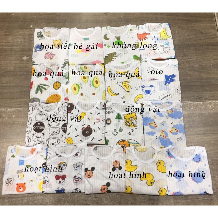 Bộ dài tay khuy vai cotton giấy cho bé trai và bé gái (HN 269) | WebRaoVat - webraovat.net.vn