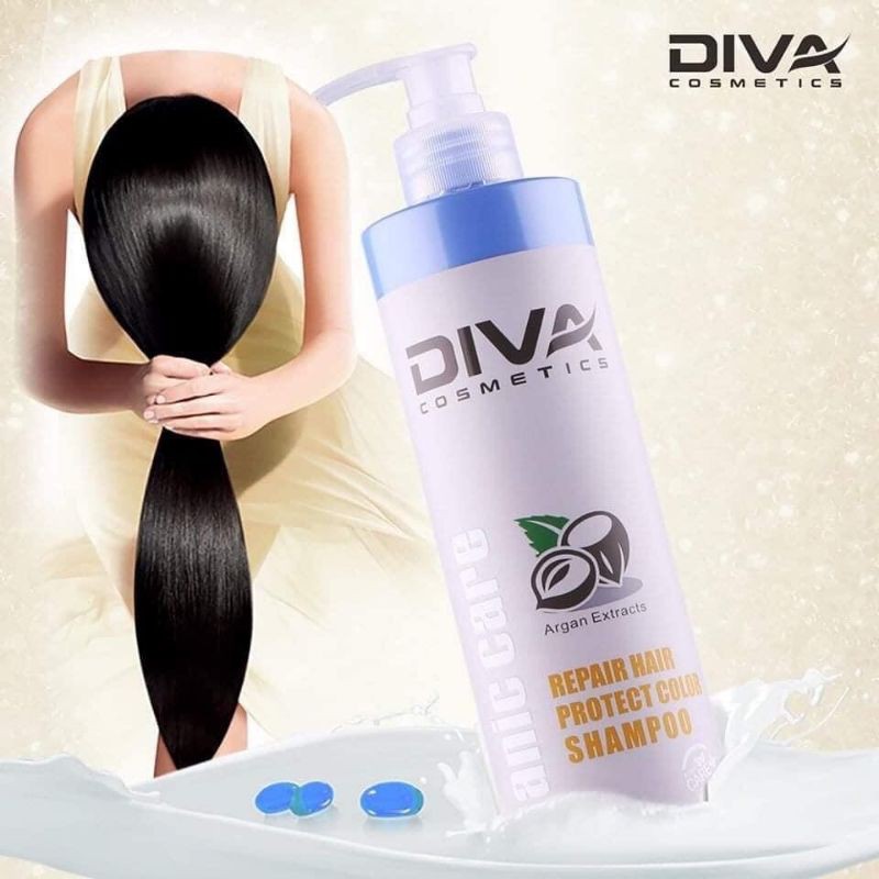 [Hàng Chính Hãng] GỘI XẢ DIVA DỪA PHỤC HỒI TÓC GIỮ MÀU TÓC