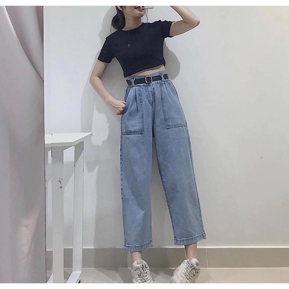 Quần Jeans Cullotes Form Ngố [ Wash ] [Có Set] - KYUBI BJ2X