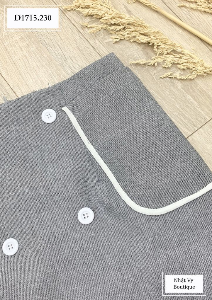 CHÂN VÁY NÚT ĐÔI TÚI VIỀN - D1715 | BigBuy360 - bigbuy360.vn