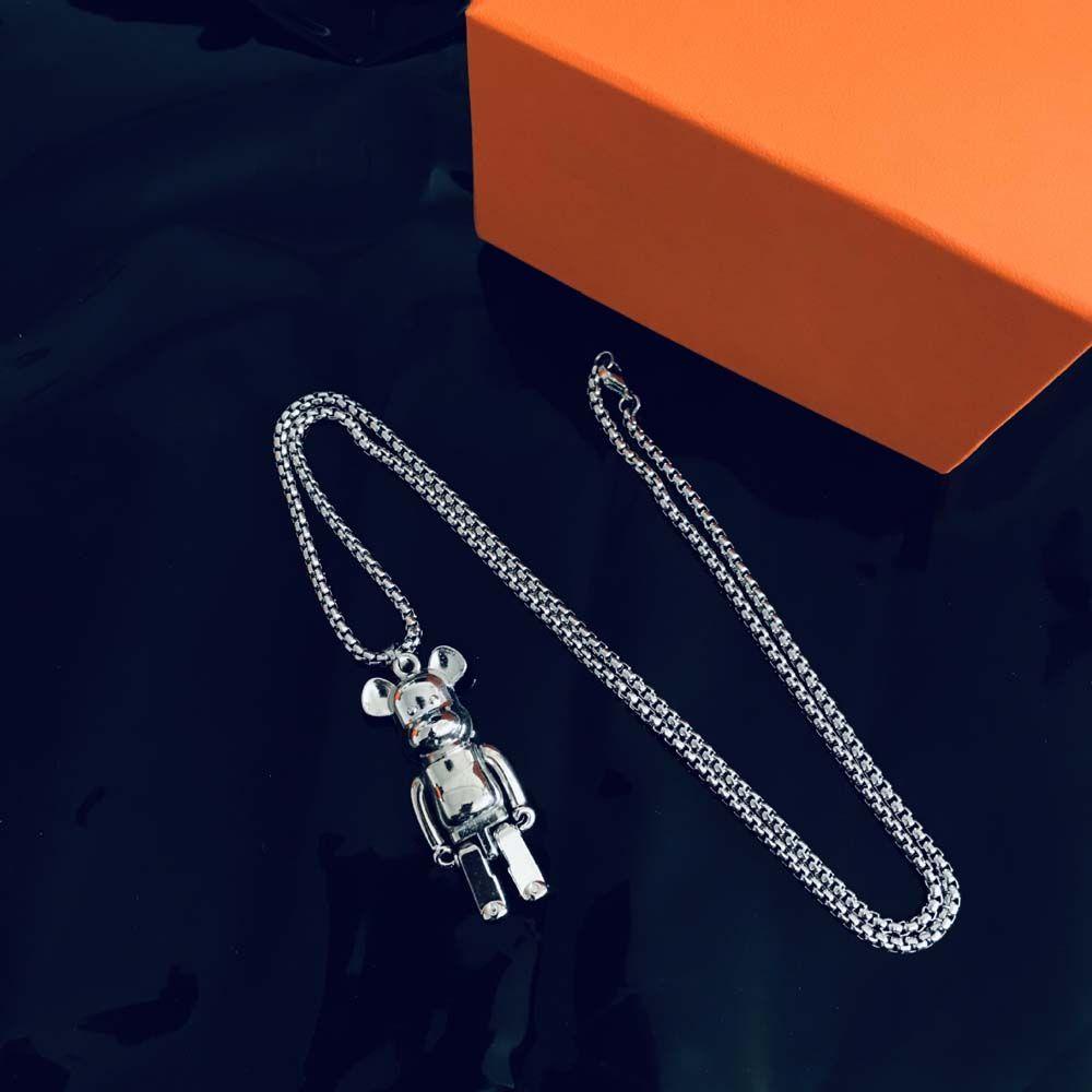 Vòng cổ Mặt Hình Gấu Violent Phong Cách Vintage Dành Cho Nữ|Dây Xích Kim Loại Họa Tiết Gấu Hoạt Hình Phong Cách Hàn Quốc