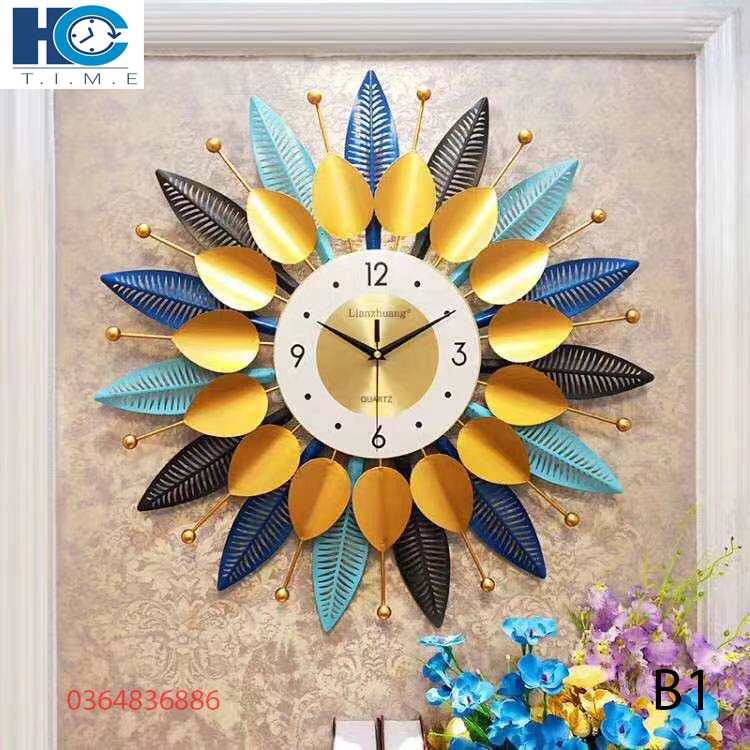 Đồng hồ treo tường trang trí decor B1 kích thước 70x70 cm