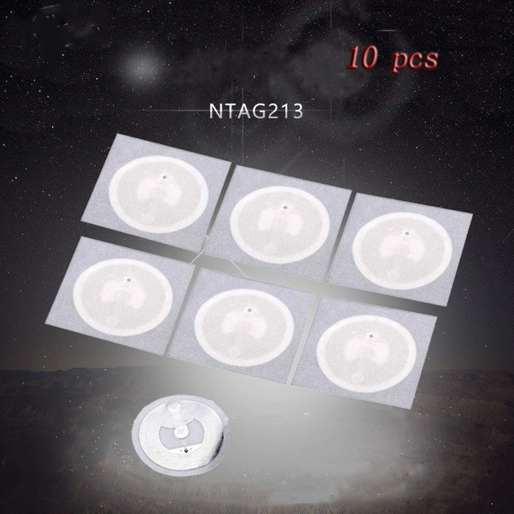Bộ 10 Thẻ Chìa Khóa Ntag213 Nfc Siêu Nhẹ Iso 14443a 13.56mhz Rfid