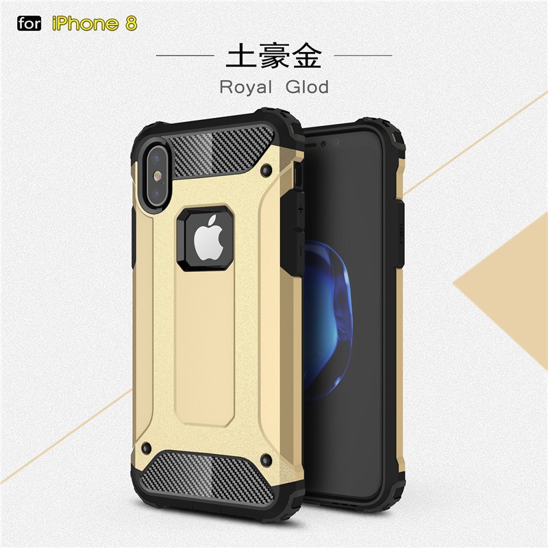 iPhone 8 / Plus Protection Armor Silicone TPU + PC Hard Case