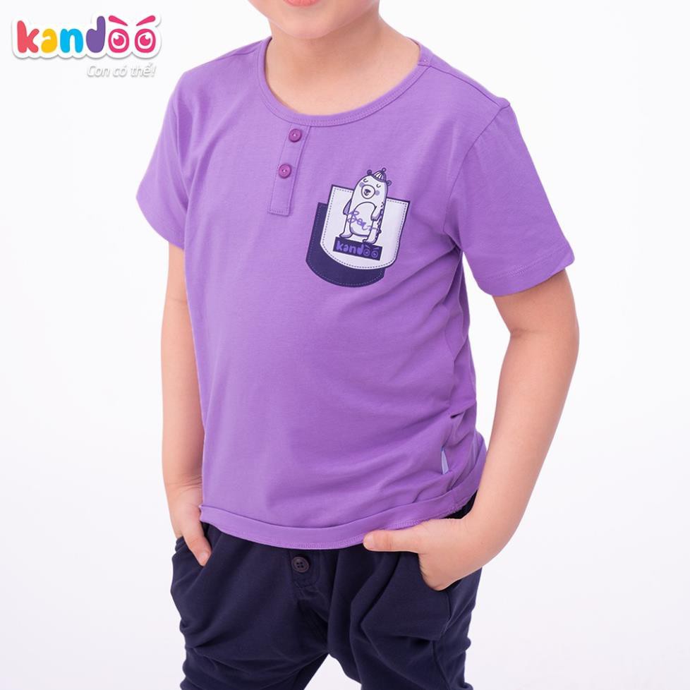 [gốc 125k] áo t shirt bé trai kandoo DBTS1711 cotton, màu tím