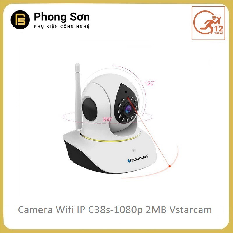 Camera wifi ip trong nhà C38s 1080p 2MB Vstarcam , Bảo hành 12 tháng