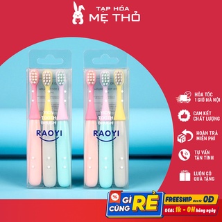 SET 3 BÀN CHẢI ĐÁNH RĂNG RAOYI XUẤT NHẬT CHO BÉ