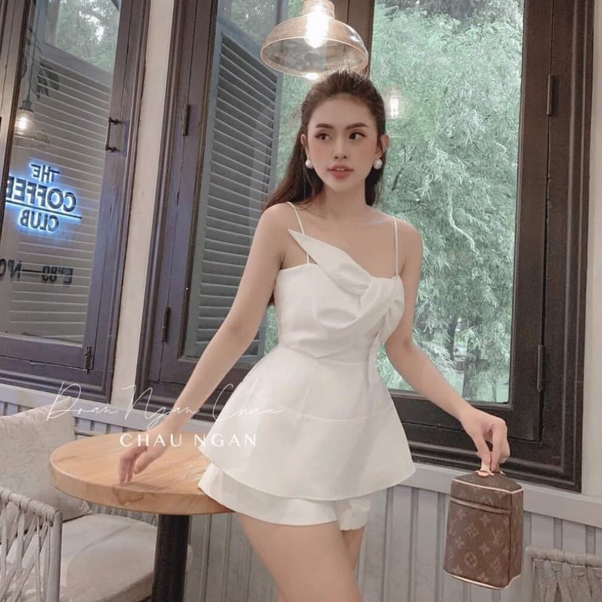 Set Bộ Nữ Thắt Nơ Siêu Sang Trọng Quyến Rũ 2 Dây Thời Trang