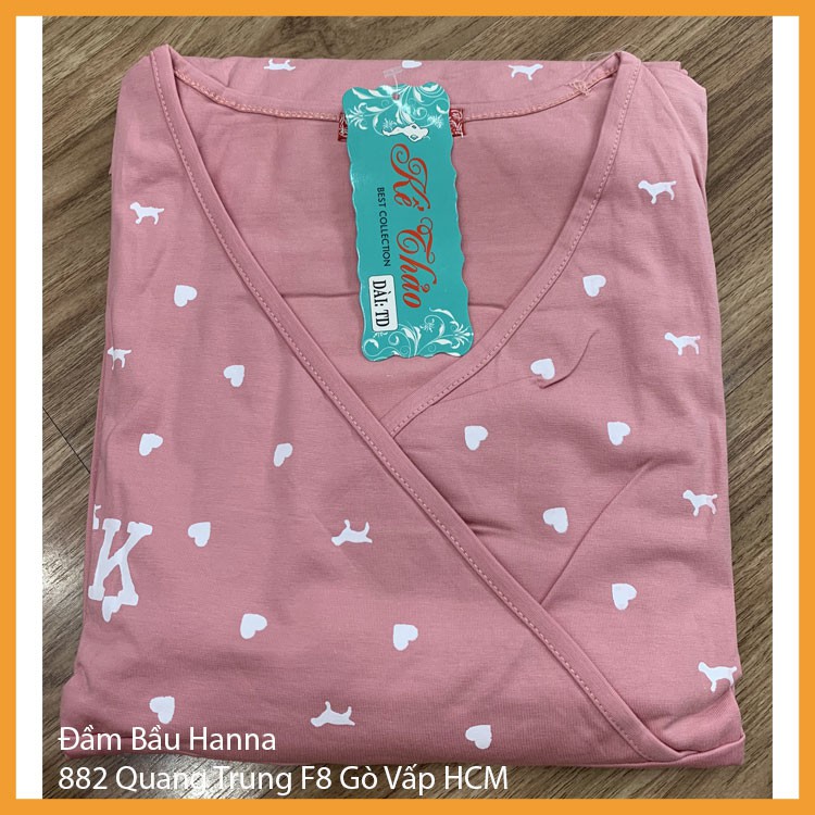 [SIZE 40-70KG] Đồ bộ cho mẹ bầu và sau sinh  dài tay cho bé ty tiện lợi thun cotton lạnh cao cấp thoáng mát không xù