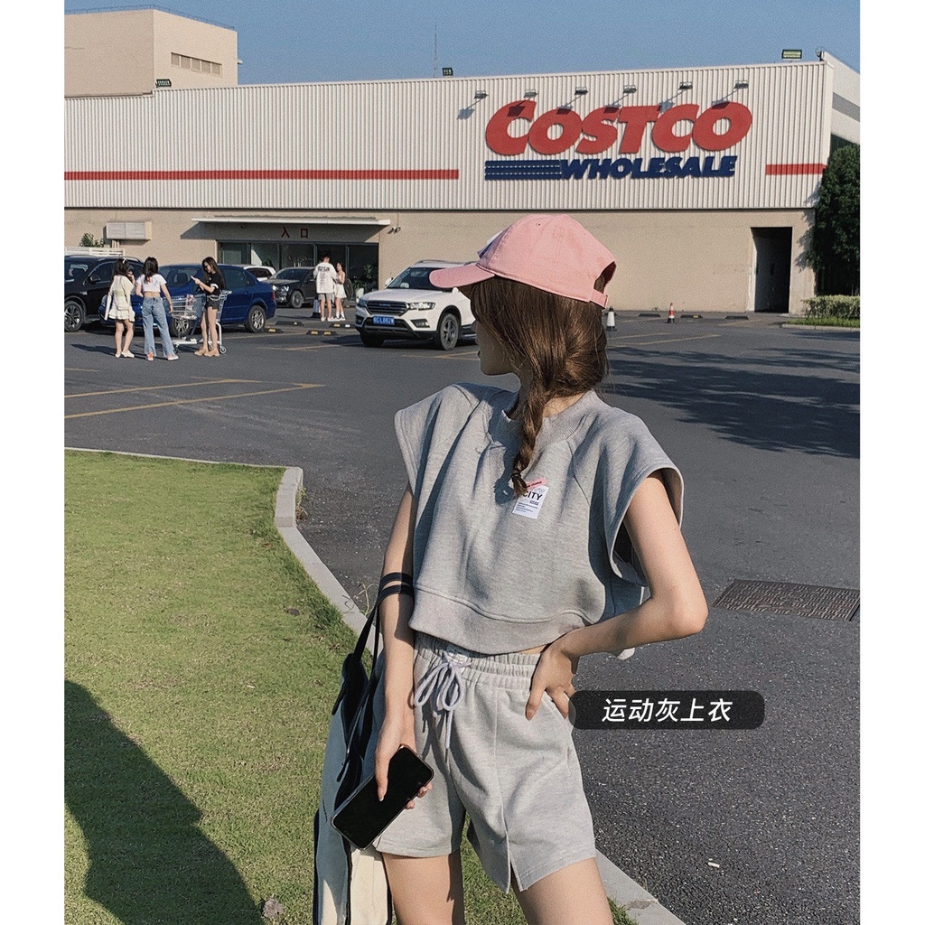 Set đồ thể thao ngắn tay dáng rộng thời trang hè cho nữ