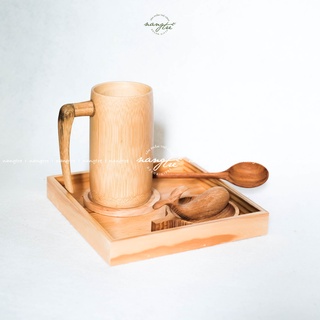 Ly tre có quai - Ly tre handmade - Bamboo cup