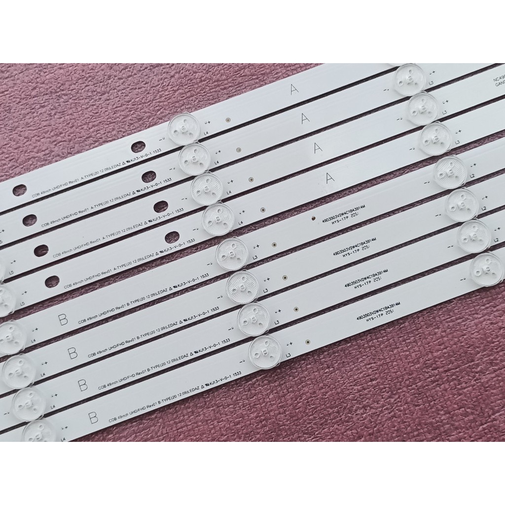 BỘ LED TIVI LG 49UH610 49UH617 49LJ550 49KU6320 49UJ632 49UH619 49UF640 49UF6400 MỚI 100%