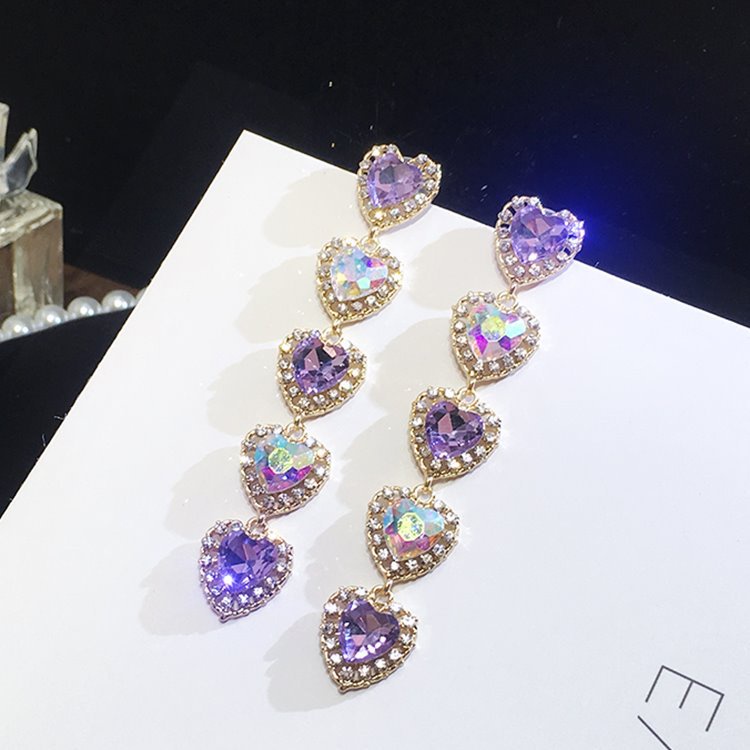 Bông Tai Hình Hoa Đính Đá Zircon Lớn Lấp Lánh Dễ Thương Cho Nữ