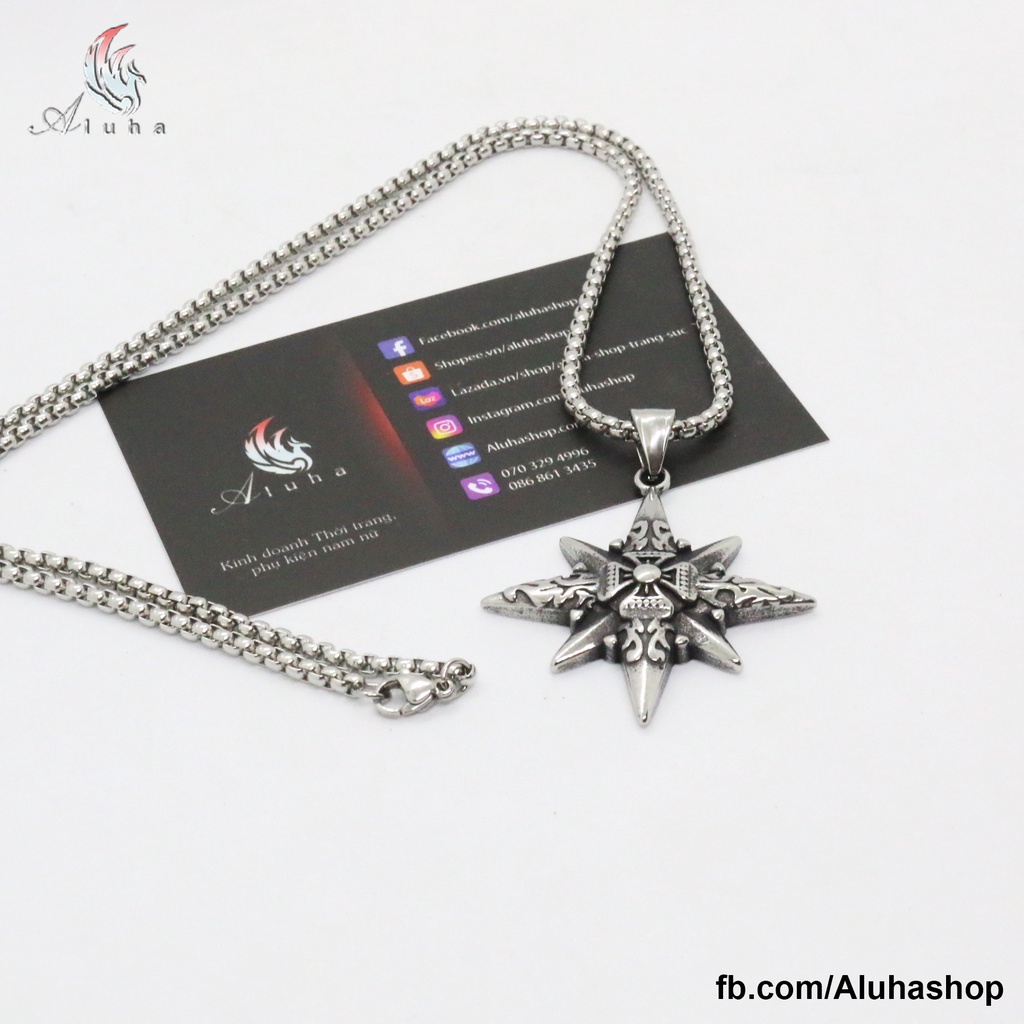 Dây chuyền Titan cao cấp không rỉ, sắc nét - La Bàn Chrome Heart - NL139 - Aluha