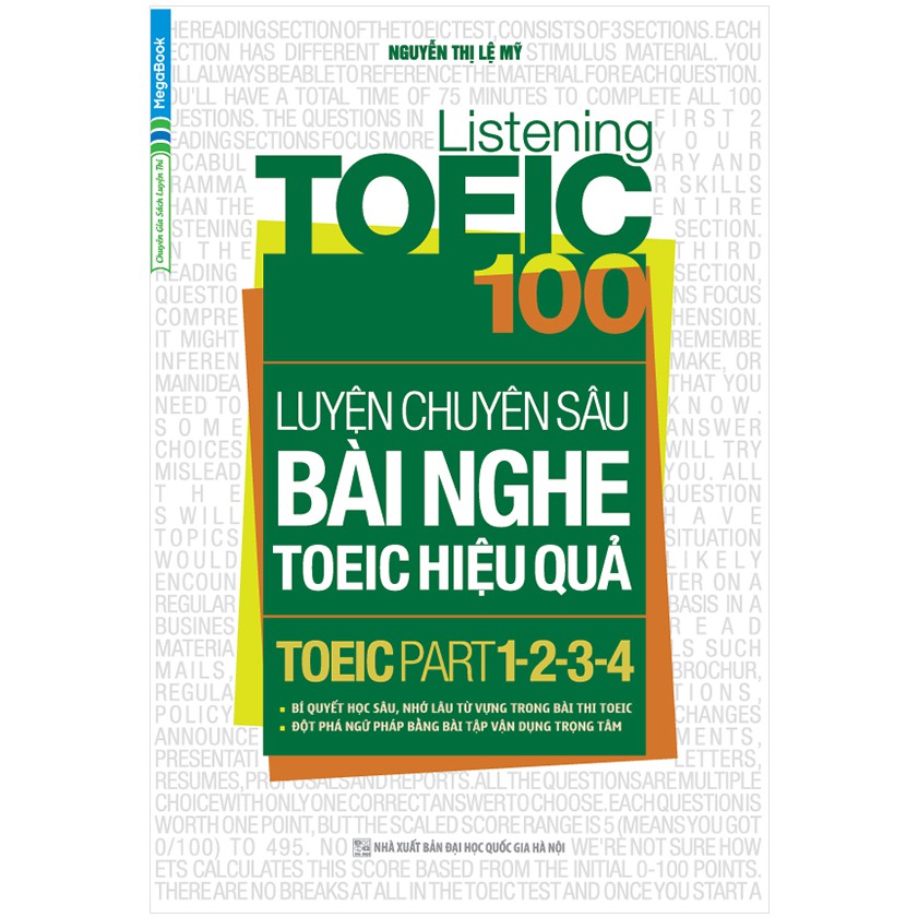 Sách - Listening Toeic 100 – Luyện Chuyên Sâu Bài Nghe Toeic Hiệu Quả (Toeic Part 1-2-3-4)