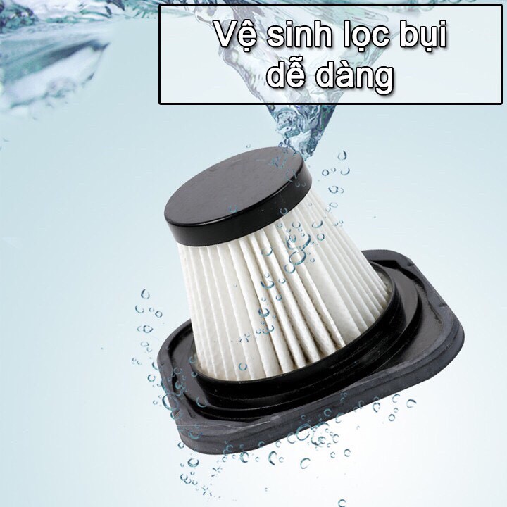 Máy hút bụi cầm tay không dây AIKESII model AKS-8001C công suất 12W, máy hút bụi mini lực hút 3500Pa siêu mạnh.