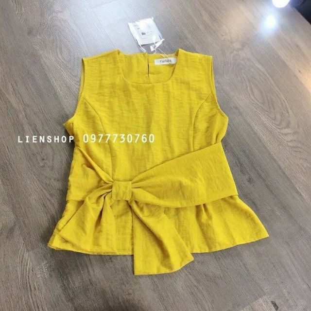 Áo đũi cột nơ bánh bèo