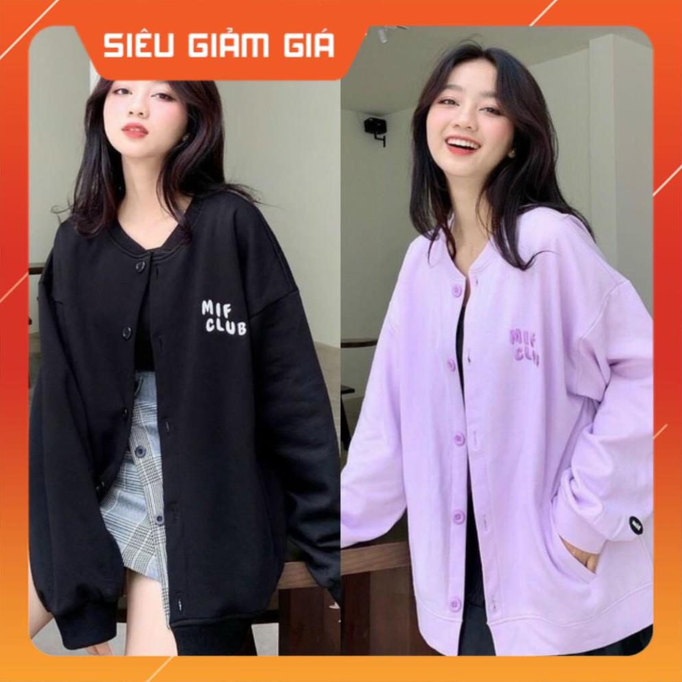 FREESHIP 50K - Áo Cardigan Thêu MIF CLUB 3 Màu Unisex , Thêu Rõ Cực Sáng