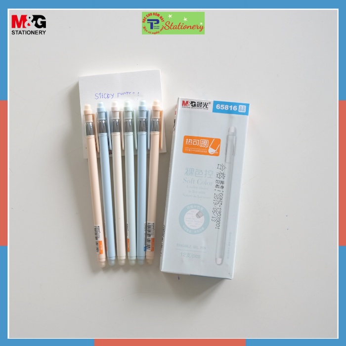 Bút nước tẩy được, Bút gel có đầu tẩy cao cấp M&G-65816 mực xanh nét 0.5mm