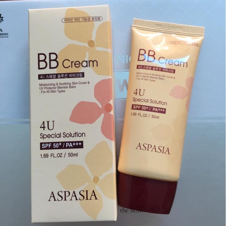 Kem nền chống nắng che khuyết điểm Aspasia 4U Special BB Solution Cream SPF50 Pa+++ 50ml