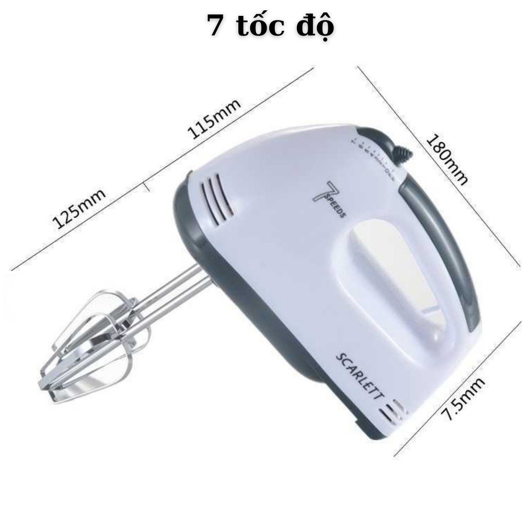 Máy Đánh Trứng Cầm Tay 7 Tốc Độ 180W Loại Cao Cấp 2021 - SCARLETT