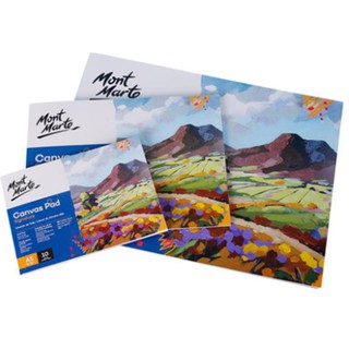 Sổ Canvas Vẽ Màu Acrylic, Sơn Dầu, Canvas Pad Mont Marte A3/ A4/ A5 - 10 Tờ Toan