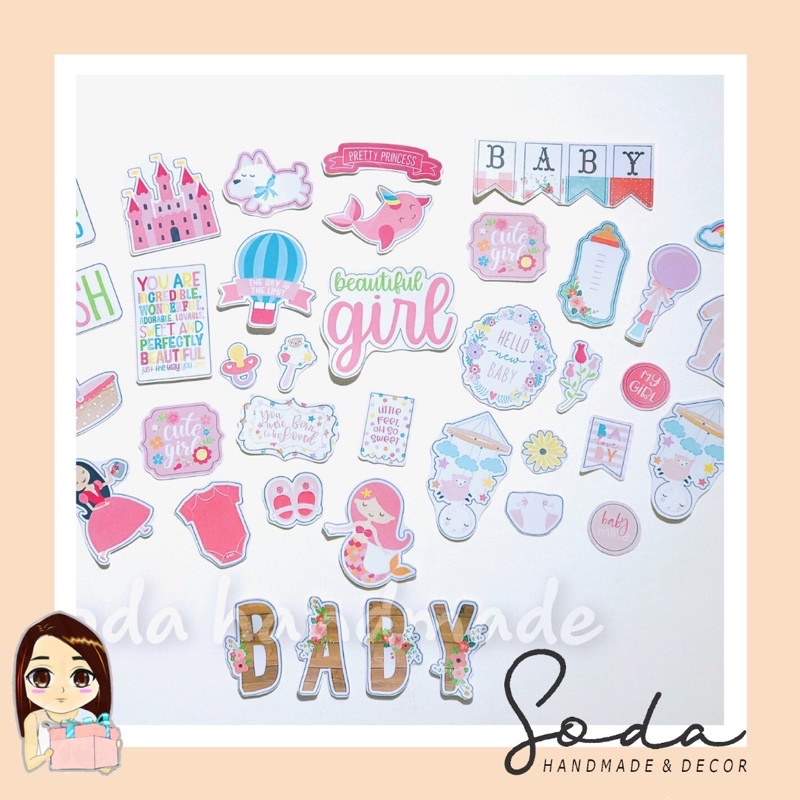 Set Trang trí  My Baby Girl Die cut