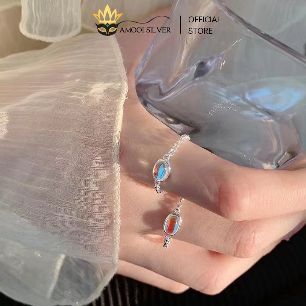 Nhẫn bạc S925 freesize opal dây rút - Amooi Silver AN97