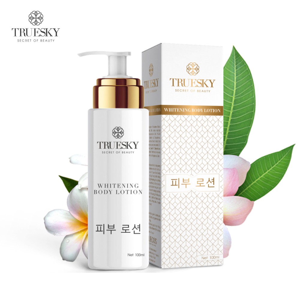 Kem dưỡng trắng da toàn thân Truesky dạng lotion thẩm thấu và dưỡng trắng nhanh 100ml - Whitening Body Lotion