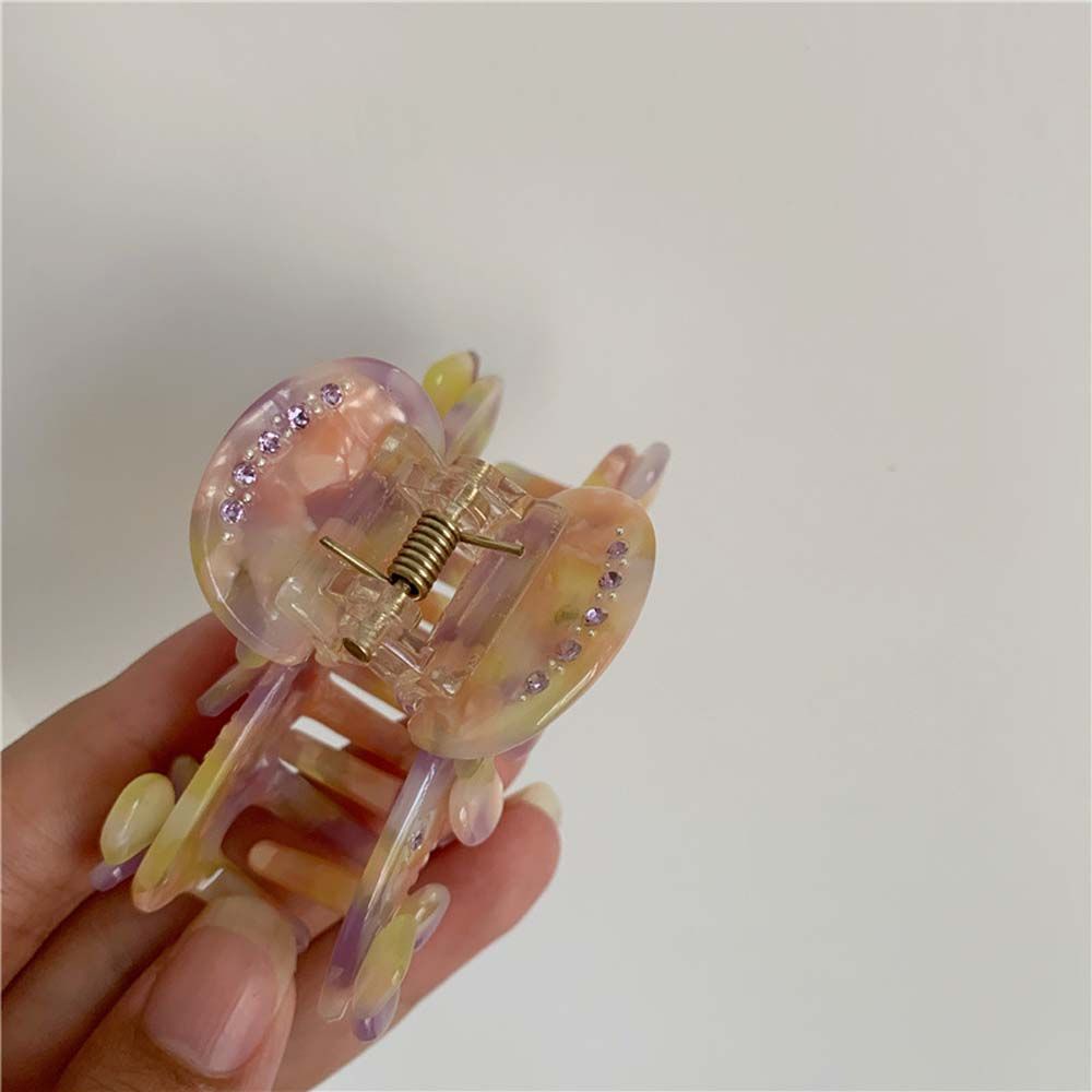 Kẹp Tóc Hình Hoa Đính Đá Nhiều Màu Sắc Phong Cách Hàn Quốc