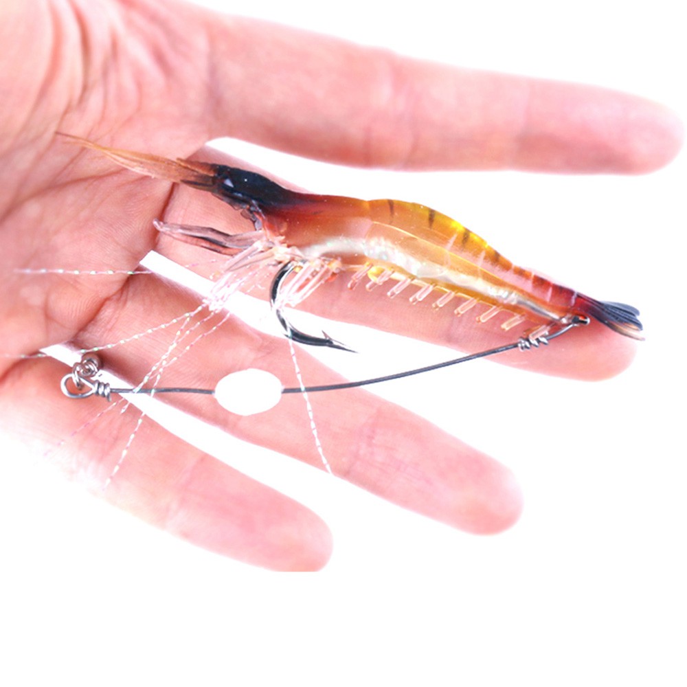 Mồi câu cá giả hình tôm 7.5cm 6.6g thiết kế tiện dụng