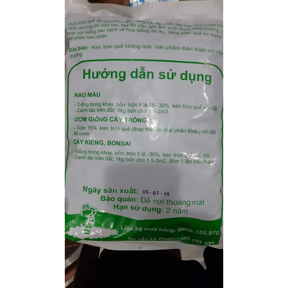 Phân trùn quế 1Kg Earthworm fertilizer - gia si, chuyen cho trong rau sach, cay kieng