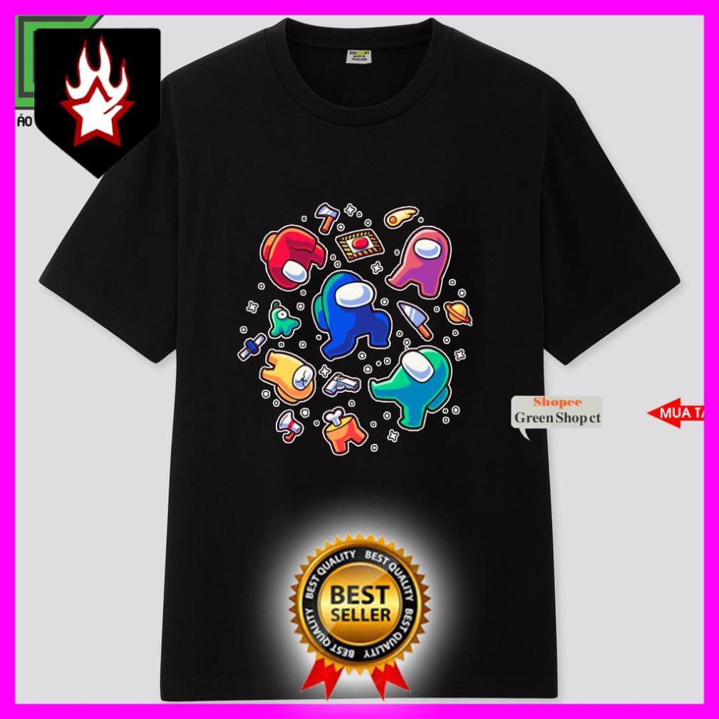 SALE - ÁO THUN IN HÌNH GAME AMONG US VẢI COTTON THÁI S159