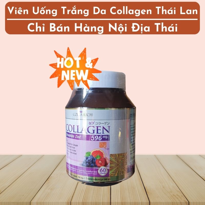 Viên Uống Trắng Da Collagen Rich Thái Lan ( Collagen Amice - Collagen Tripeptide Zinc )