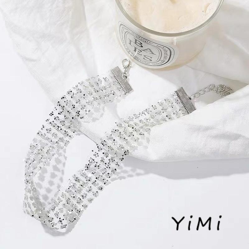 Vòng cổ Đính Kim Sa Lấp Lánh Phong Cách Quyến Rũ Dành Cho Nữ