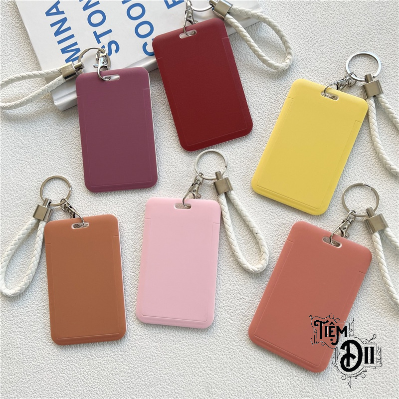 Bao Đựng Thẻ Kèm Dây Đeo Tay Da PU  Nhiều Mẫu Bao Thẻ Trơn Thẻ Đeo Bảng Tên Cute Bao Đựng Crad, Thẻ Phụ Kiện Xinh