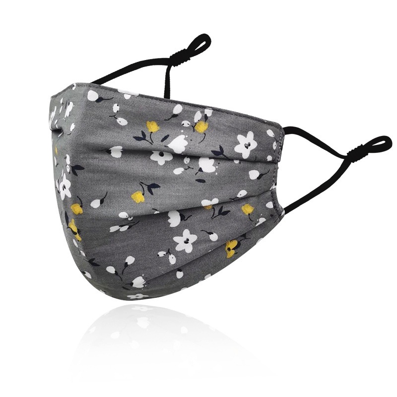 Khẩu Trang Cotton Chống Bụi In Họa Tiết Hoa Phong Cách Mới