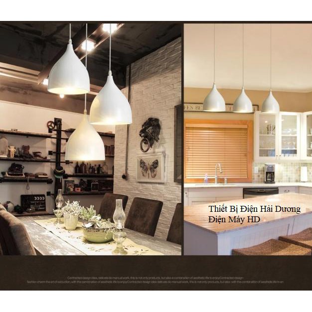 Đèn thả trần trang trí giọt nước bé TN259 18cm (Trắng) - Bảo hành 12 tháng