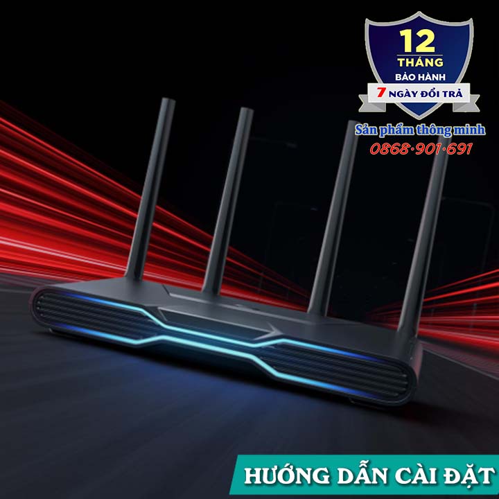 Bộ phát Wifi Router Xiaomi AX5400 Gaming băng tần kép - Wifi 6 5400 Mbps - hỗ trợ Mesh - 248 thiết bị - Chuyên cho Game