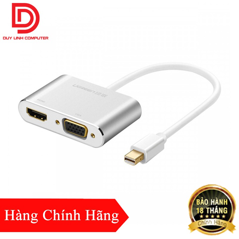 Cổng Chuyển Đổi Mini DisplayPort Sang HDMI/VGA Ugreen 20421 - Hàng Chính Hãng