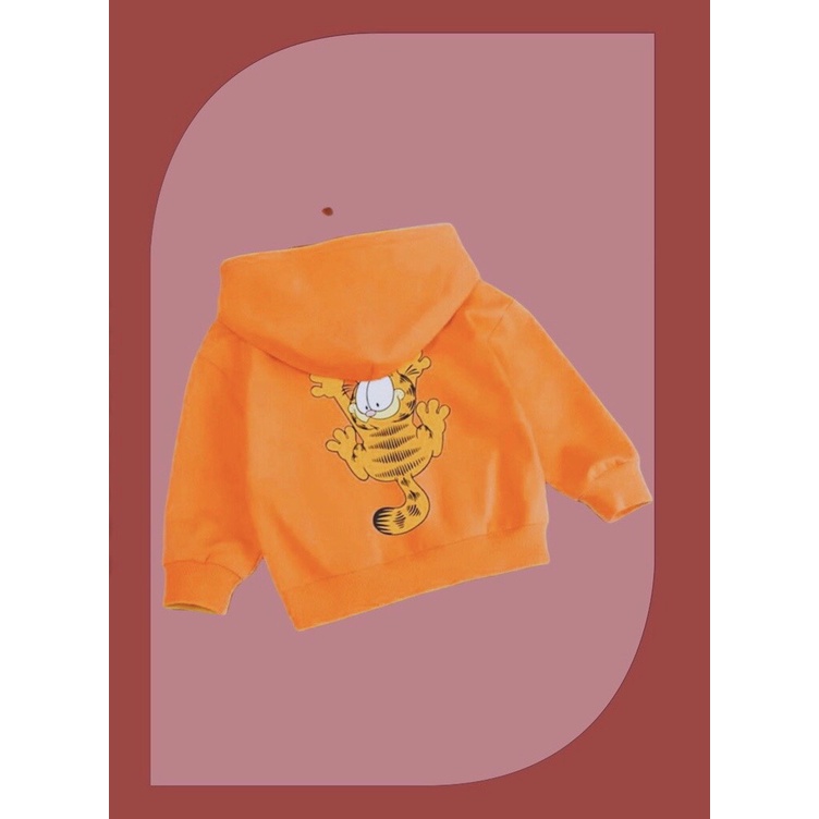 Áo hoodie unisex Chan Chan nỉ form rộng nam nữ in hình mèo Masupilami, thời trang mùa đông cho trẻ em từ 4 đến 10 tuổi