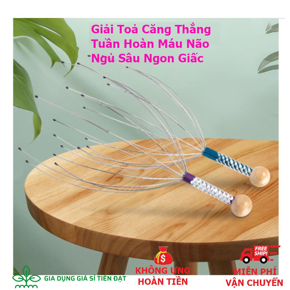 Cây massage đầu bạch tuộc giảm căng thẳng, lưu thông khí huyết giúp ngủ ngon hơn