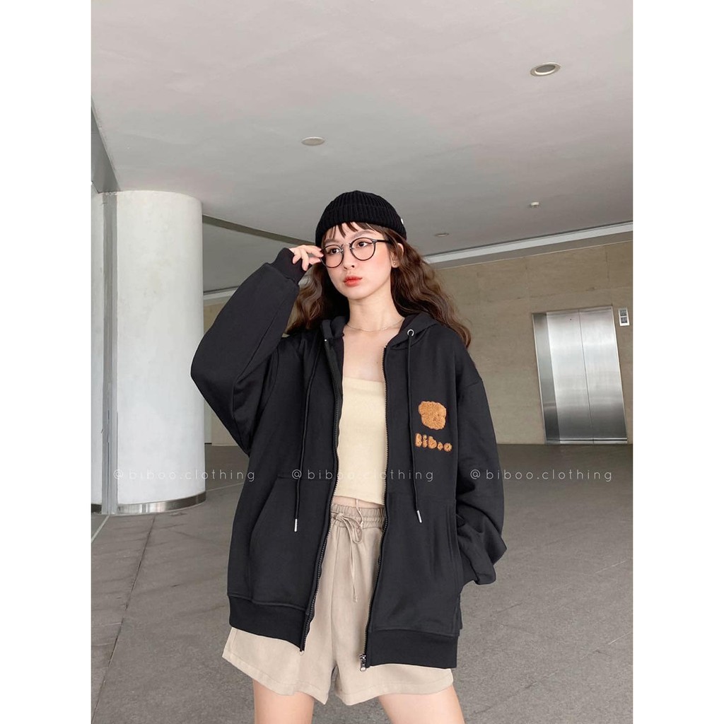 [SIEU SALE] Áo Khoác Nỉ Gấu Bibo, Hoodie dây kéo in hình Gấu nâu dễ thương | BigBuy360 - bigbuy360.vn