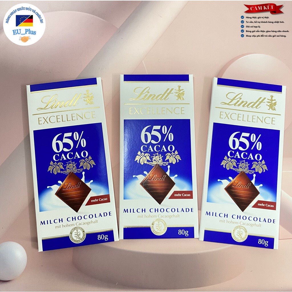 Socola Lindt Excellence &amp; Swiss Classic - 65% cacao thanh - 100gr